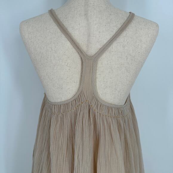 Free People Embroidered High Low Boho Racerback Pocket Dress Womens XS - Picture 9 of 12